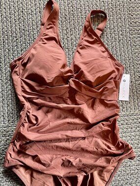Swimwear: Holipick one-piece swimsuit, brown. Medium. NWT.